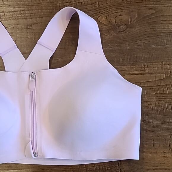 BROOKS Purple Violet Dash Dare Zip Run Bra Size XS/S - Picture 3 of 11